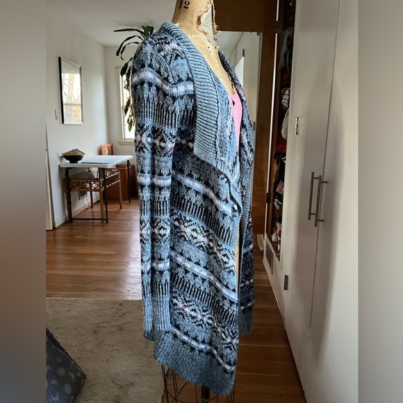 Bethany Mota Long Wrap Woven Cardigan, S, MSRP $79 - Picture 5 of 10